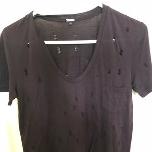 Joe’s jean distressed purple t-shirt
